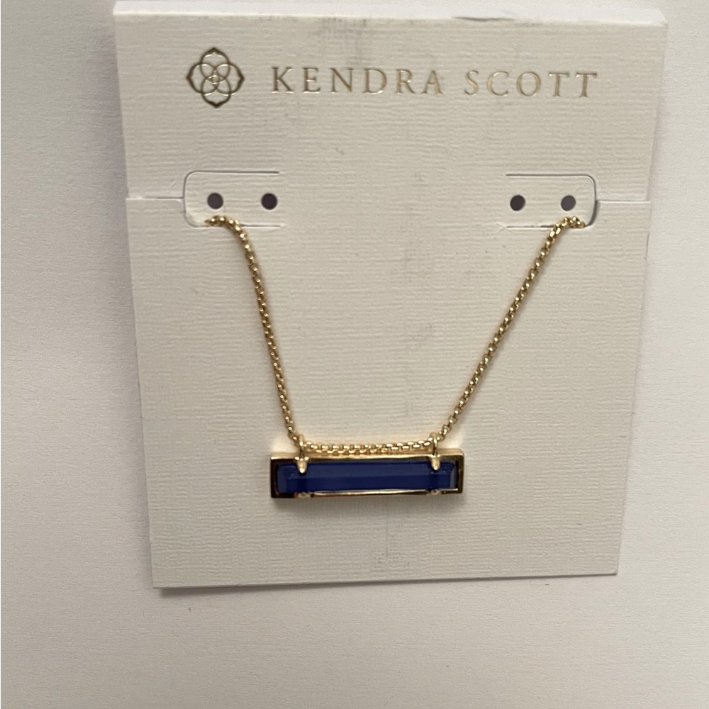 NWT Kendra Scott Leanor Necklace Cobalt Blue - Picture 4 of 7